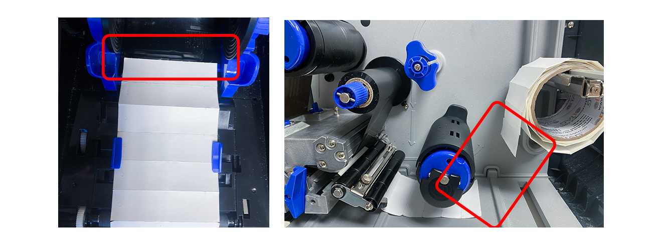 Figure 2: T800 / T4000 / T6000e Calibration with Perforated Labels – Labels Broken